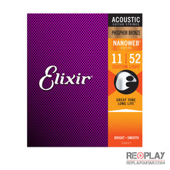 Elixir Acoustic Phosphor Bronze with NANOWEB Coating Custom Light