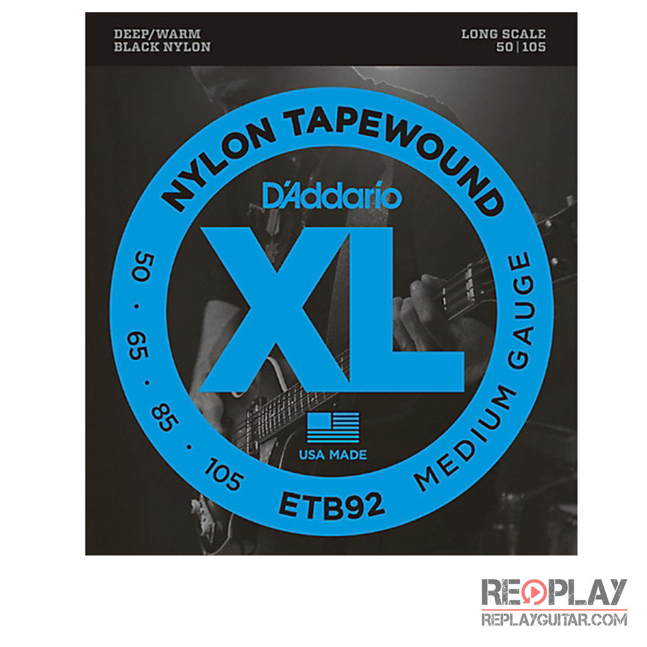 D'Addario ETB92 Tapewound Bass, Medium, 50-105, Long Scale