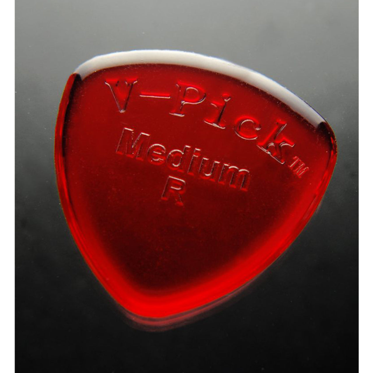 V-Picks Medium Round Guitar Pick, Ruby Red