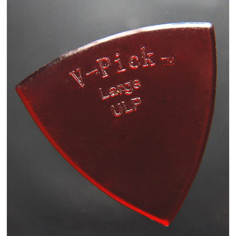 V-Picks Large Pointed Ultra Lite Guitar Pick, Ruby Red