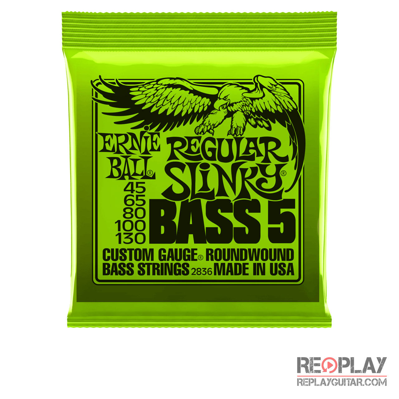 Ernie Ball Regular Slinky 5-String, Nickel Wound Bass Strings