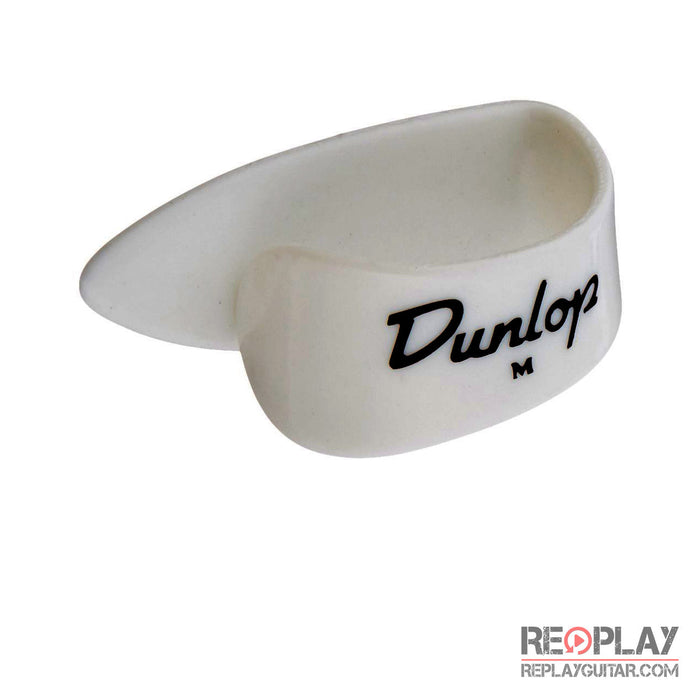 Dunlop 9002 White Plastic Thumb Pick 4-Pack, Medium