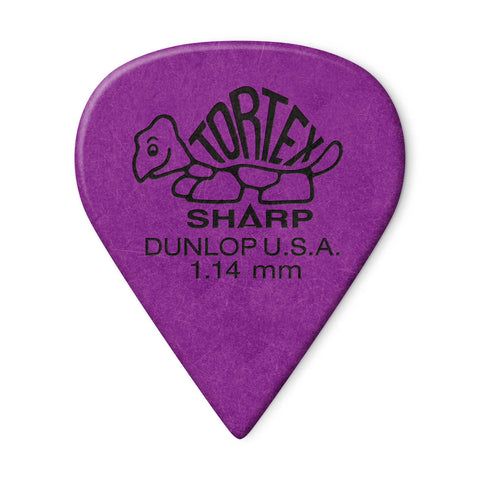 Dunlop Tortex Sharp 1.14mm Guitar Pick, 12-Pack