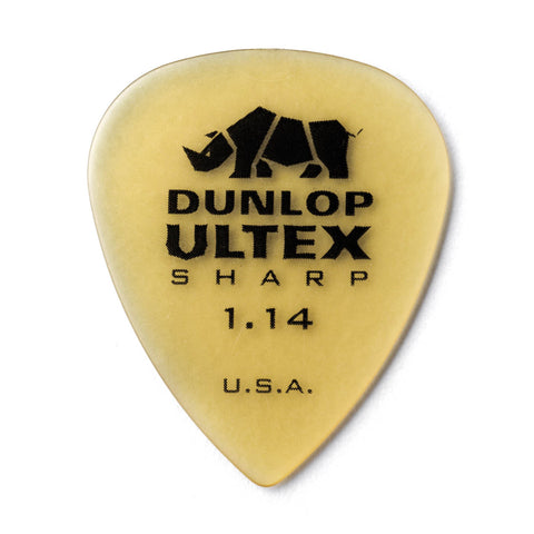 Dunlop Ultex Sharp 1.14mm Guitar Pick, 6-Pack