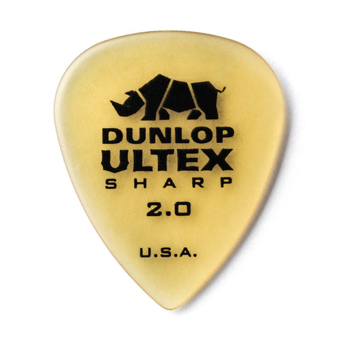 Dunlop Ultex Sharp 2mm Guitar Pick, 6-Pack