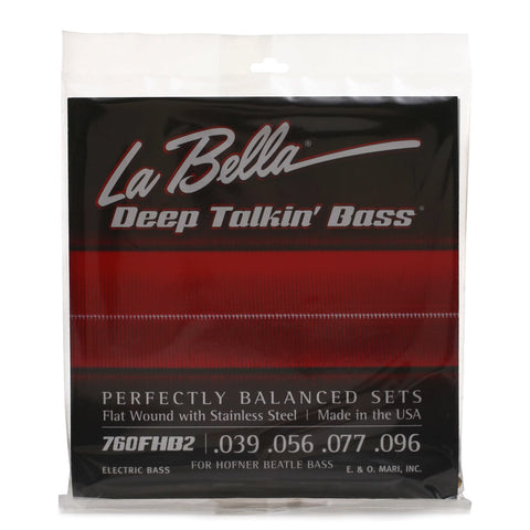 La Bella 760FHB2 “Beatle” Bass Stainless Flats, 39-96