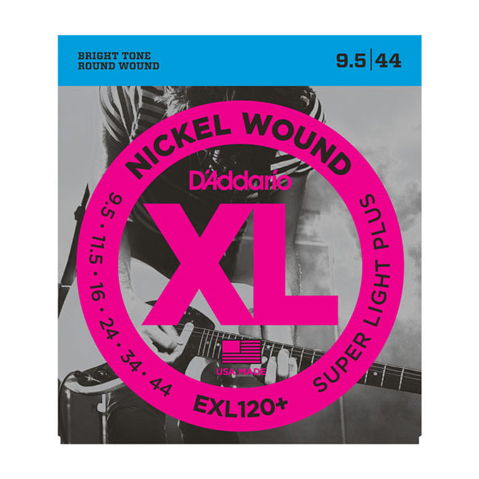 D'Addario EXL120+ Round Wound, Super Light Plus, 9.5-44