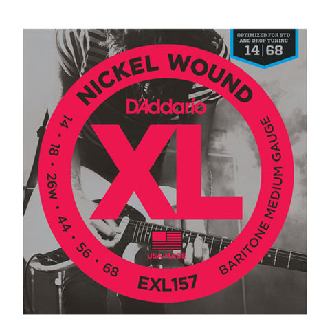 D'Addario EXL157 Nickel Wound, Baritone Medium Guitar Strings, 14-68