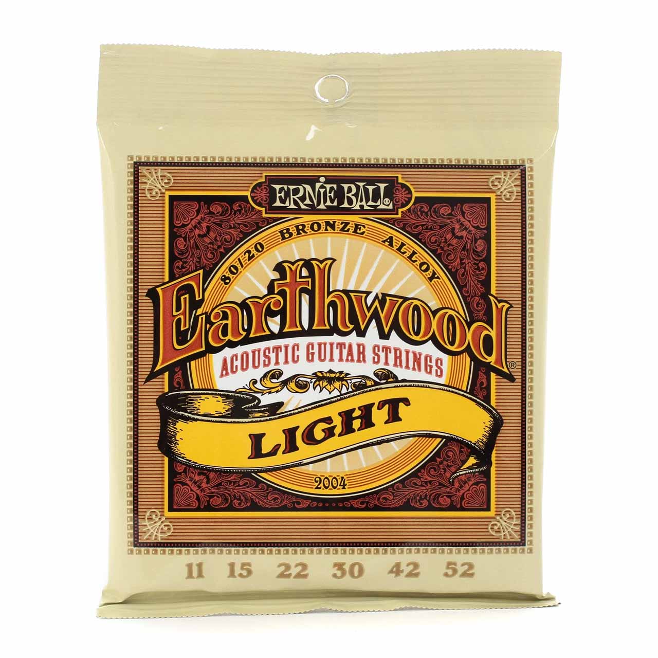 Ernie Ball Earthwood Light 80/20 Bronze Acoustic Set, .011 - .052