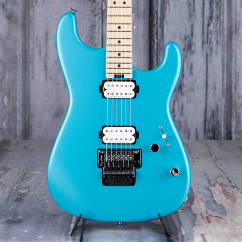 Charvel Pro-Mod San Dimas Style 1 HH FR M Electric Guitar, Matte Blue Frost, front closeup