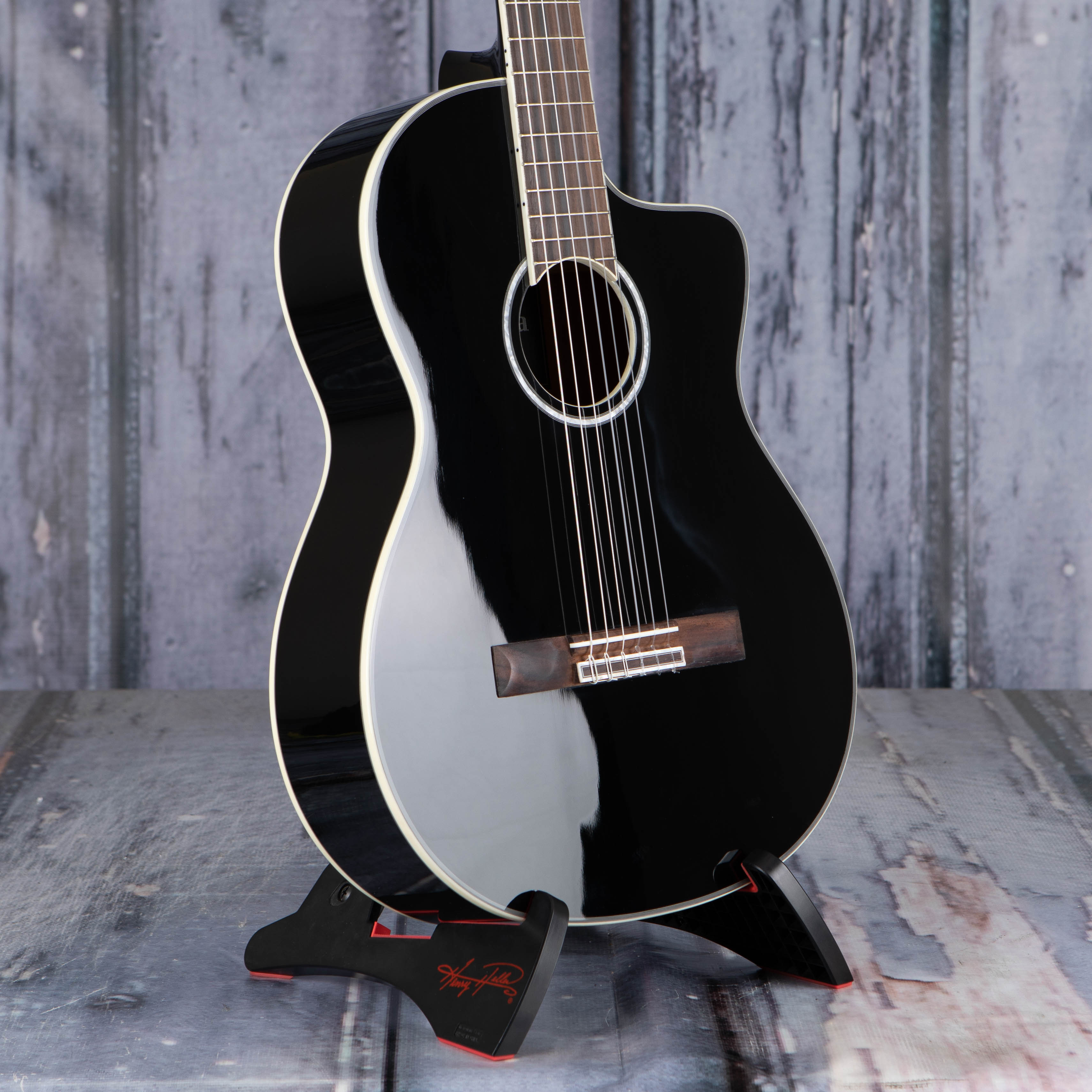 Cordoba Fusion 5 Jet Classical Acoustic/Electric Guitar, Black, angle