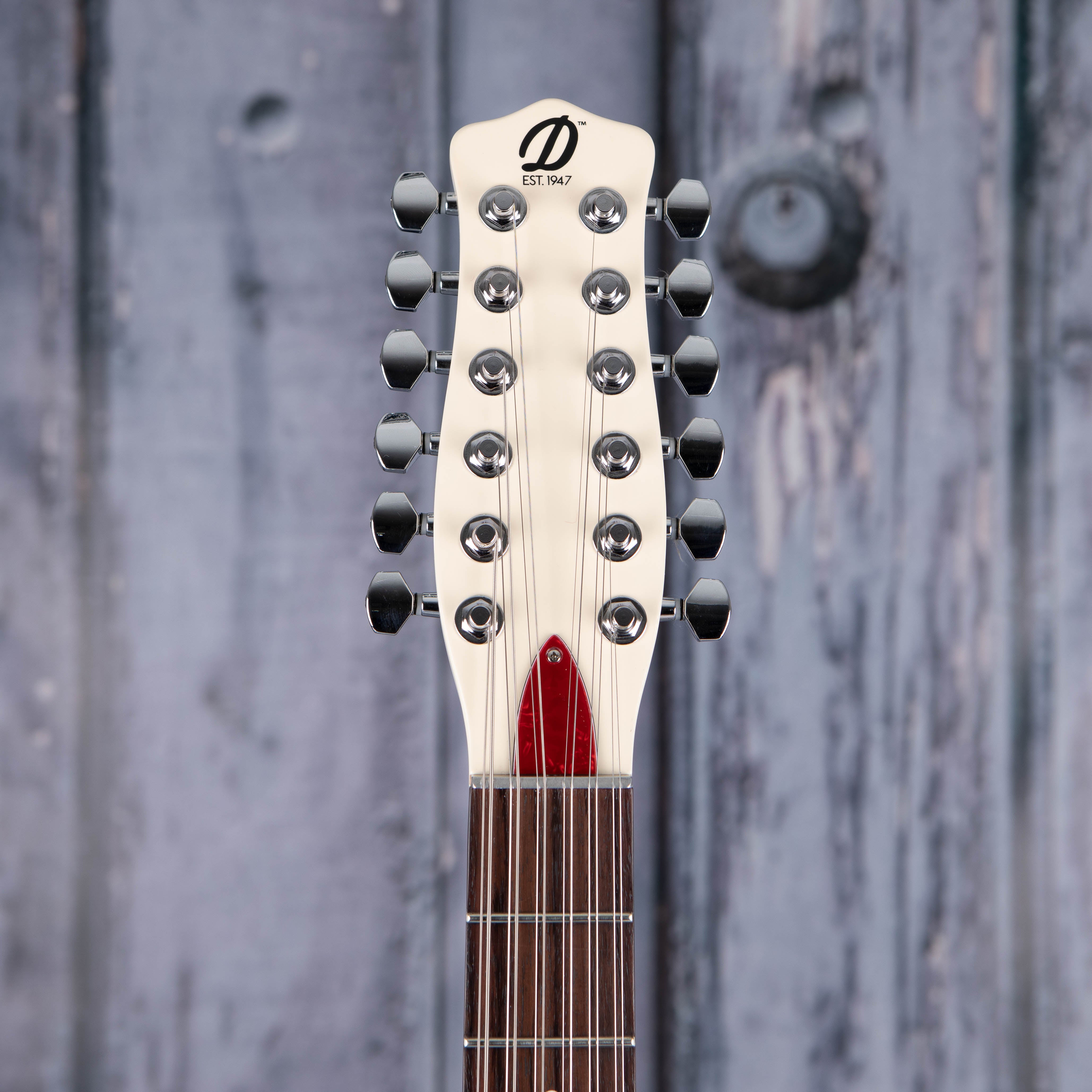 Danelectro 59X12 12-String Electric Guitar, Vintage Cream, front headstock