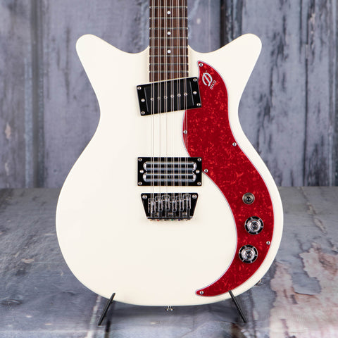 Danelectro 59X12 12-String Electric Guitar, Vintage Cream, front closeup