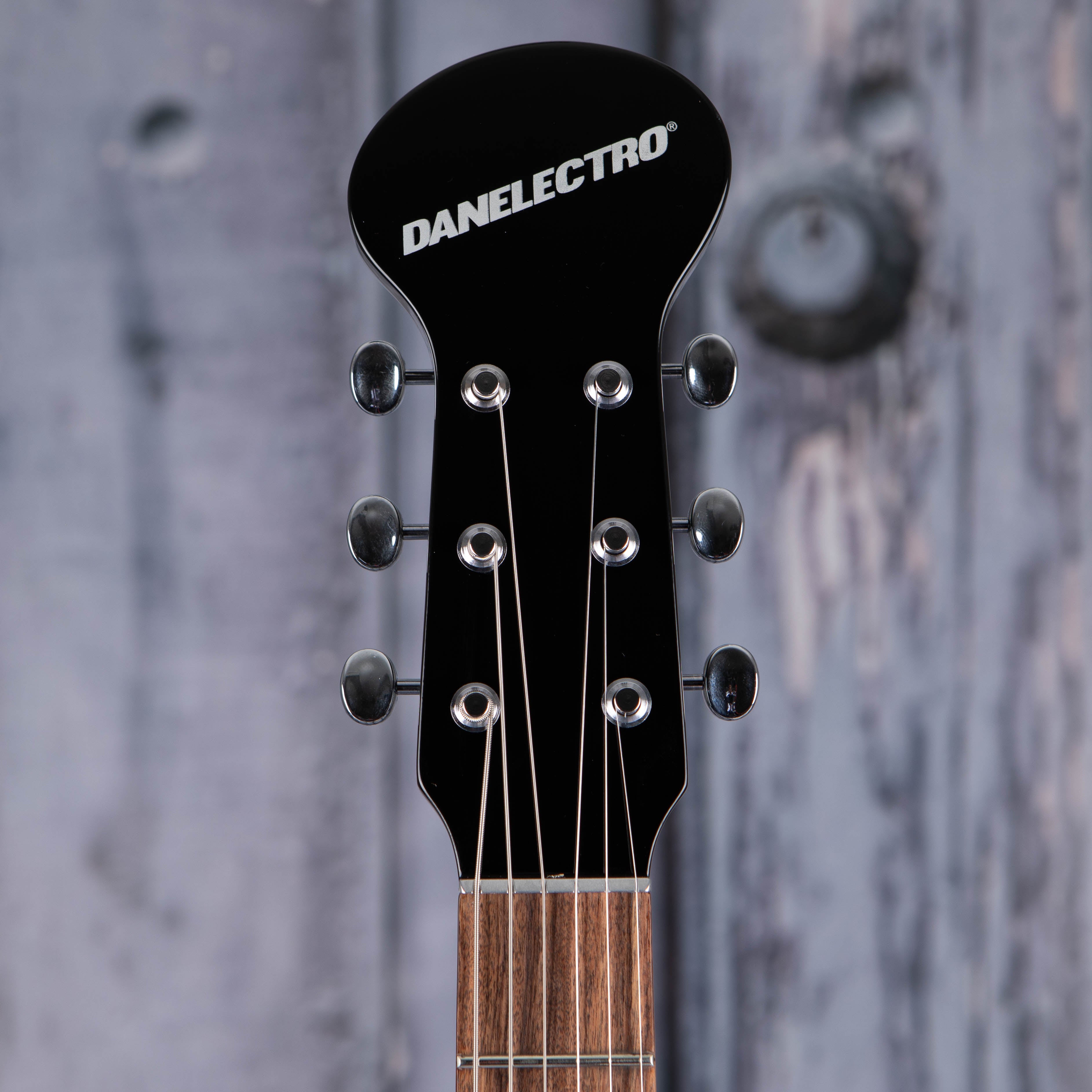 Danelectro Baby Electric Sitar, Red Crackle, front headstock