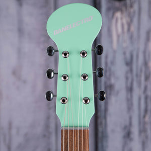 Danelectro Baby Electric Sitar, Vintage Aqua, front headstock