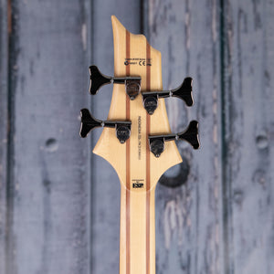 ESP LTD B-204SM Electric Bass Guitar, Natural Satin, back headstock