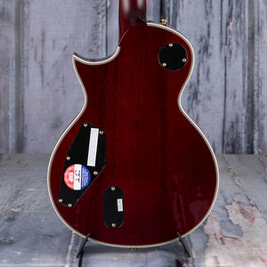 ESP LTD EC-1000T CTM Deluxe Electric Guitar, See-Thru Black Cherry, back closeup