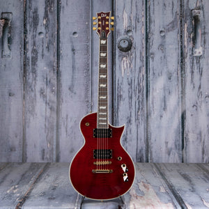 ESP LTD EC-1000T CTM Deluxe Electric Guitar, See-Thru Black Cherry, front