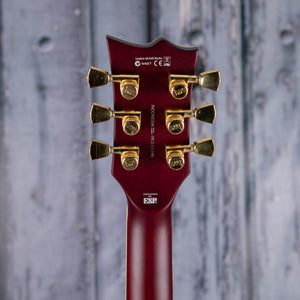 ESP LTD EC-1000T CTM Deluxe Electric Guitar, See-Thru Black Cherry, back headstock