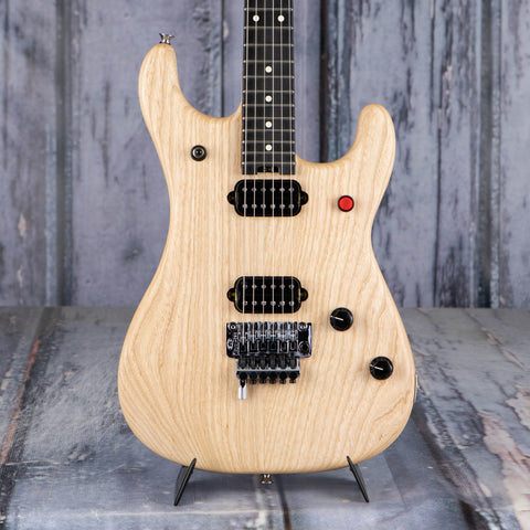 EVH Limited Edition 5150 Deluxe Ash Electric Guitar, Natural, front closeup