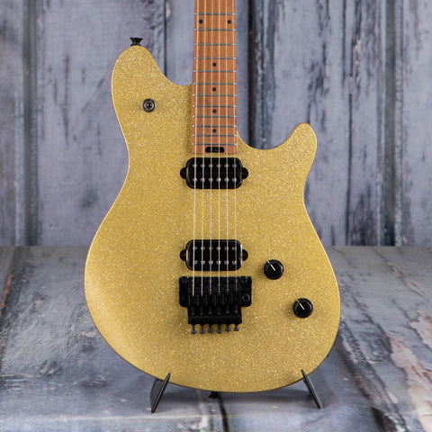 EVH Wolfgang WG Standard Electric Guitar, Gold Sparkle, front closeup