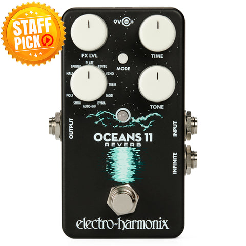 Electro-Harmonix Oceans 11 Reverb Pedal, staff pick