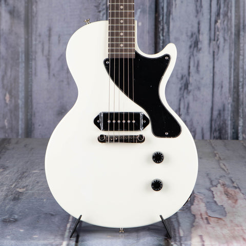 Epiphone Billie Joe Armstrong Les Paul Junior Electric Guitar Player Pack, Classic White, front closeup