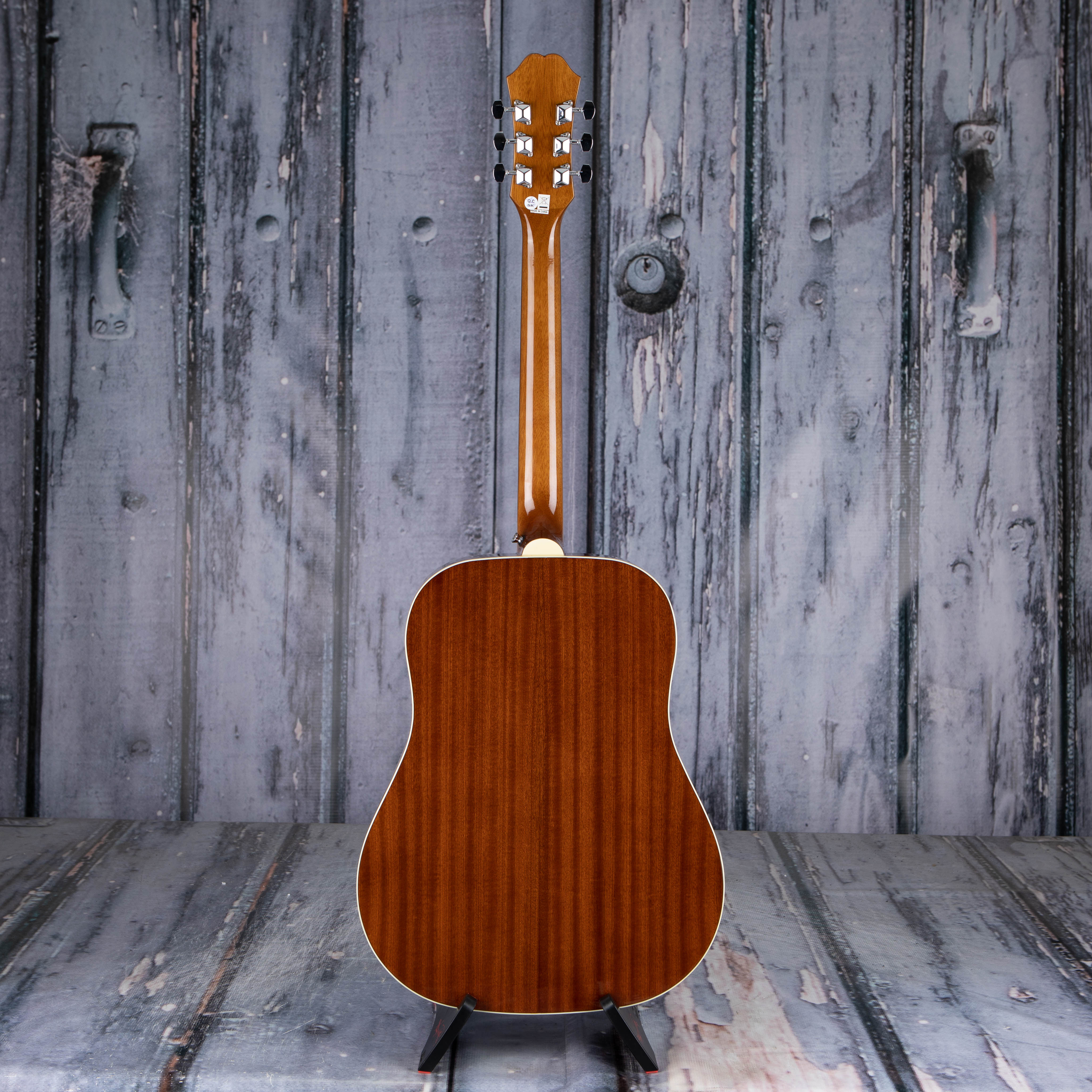 Epiphone DR-100 Dreadnought Acoustic Guitar, Vintage Sunburst, back