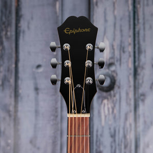 Epiphone DR-100 Dreadnought Acoustic Guitar, Vintage Sunburst, front headstock