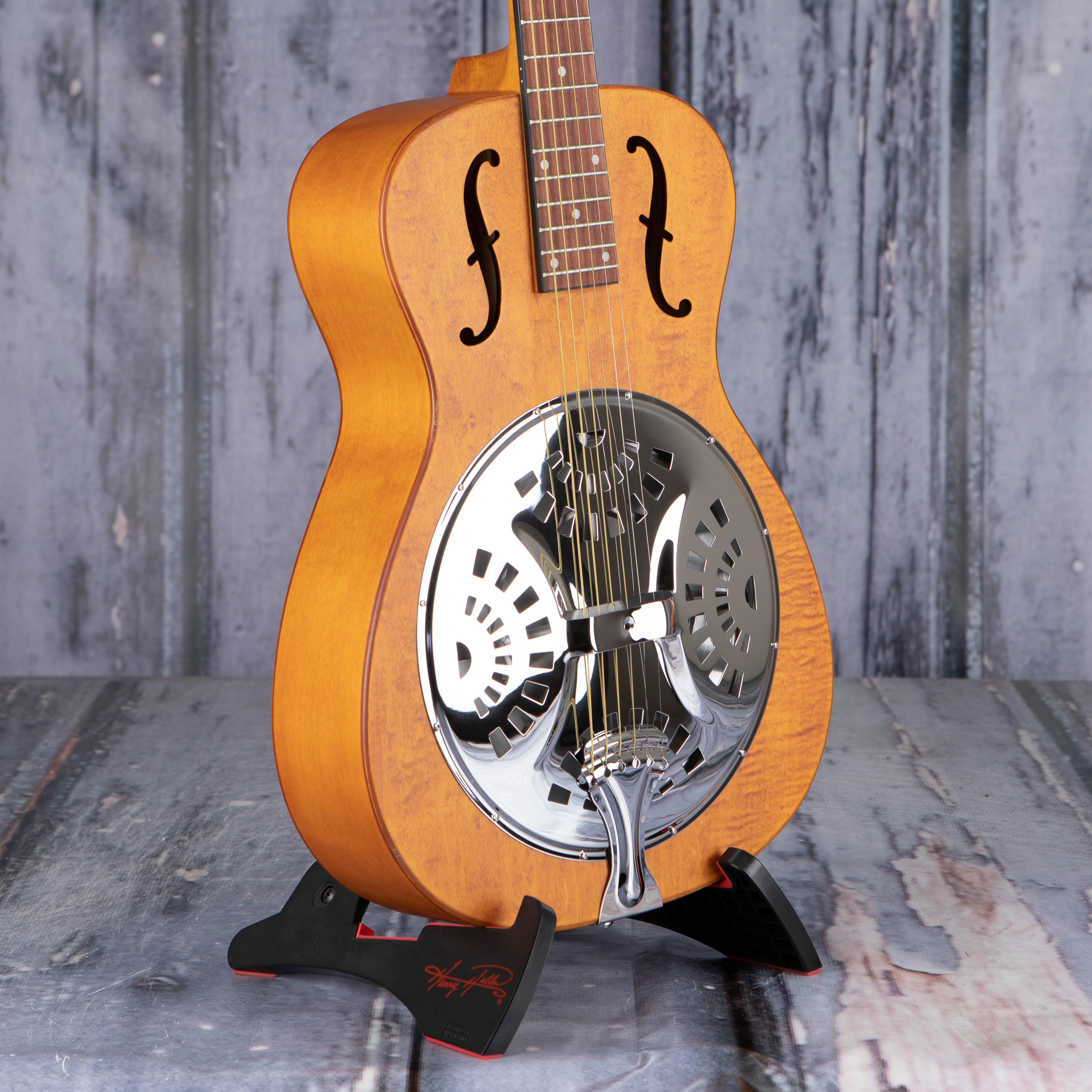 Epiphone Dobro Hound Dog Round Neck Resonator Guitar, Violinburst, angle