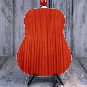 Epiphone Hummingbird Pro Acoustic/Electric Guitar, Faded Cherry Sunburst, back closeup