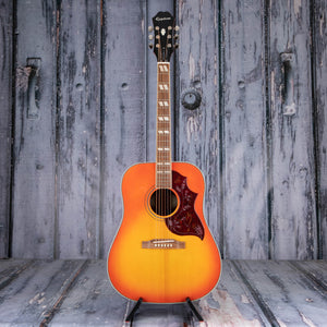Epiphone Hummingbird Pro Acoustic/Electric Guitar, Faded Cherry Sunburst, front