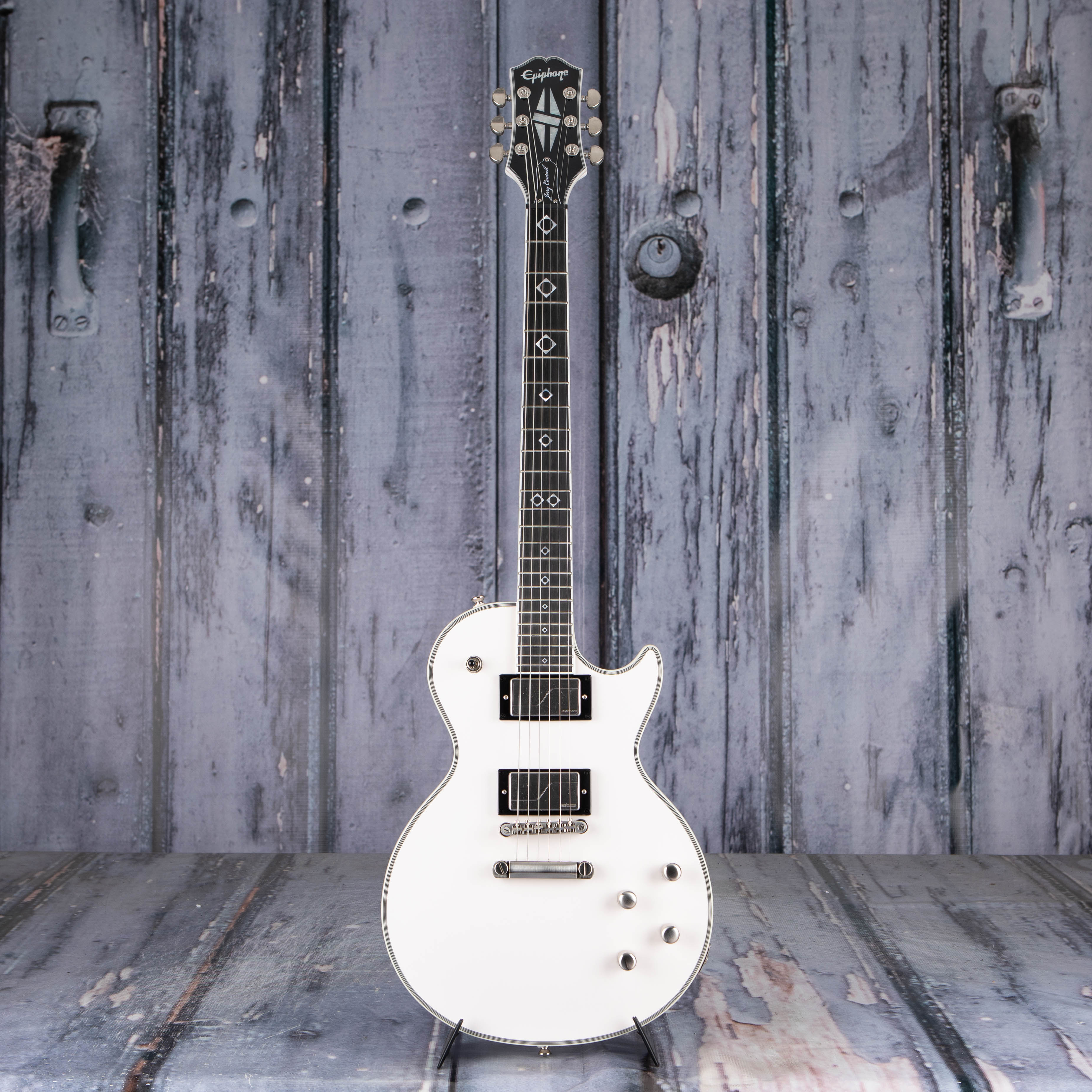 Epiphone Jerry Cantrell Prophecy Les Paul Custom Electric Guitar, Bone White, front