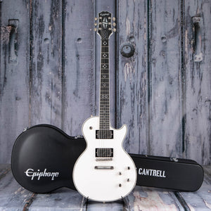Epiphone Jerry Cantrell Prophecy Les Paul Custom Electric Guitar, Bone White, case