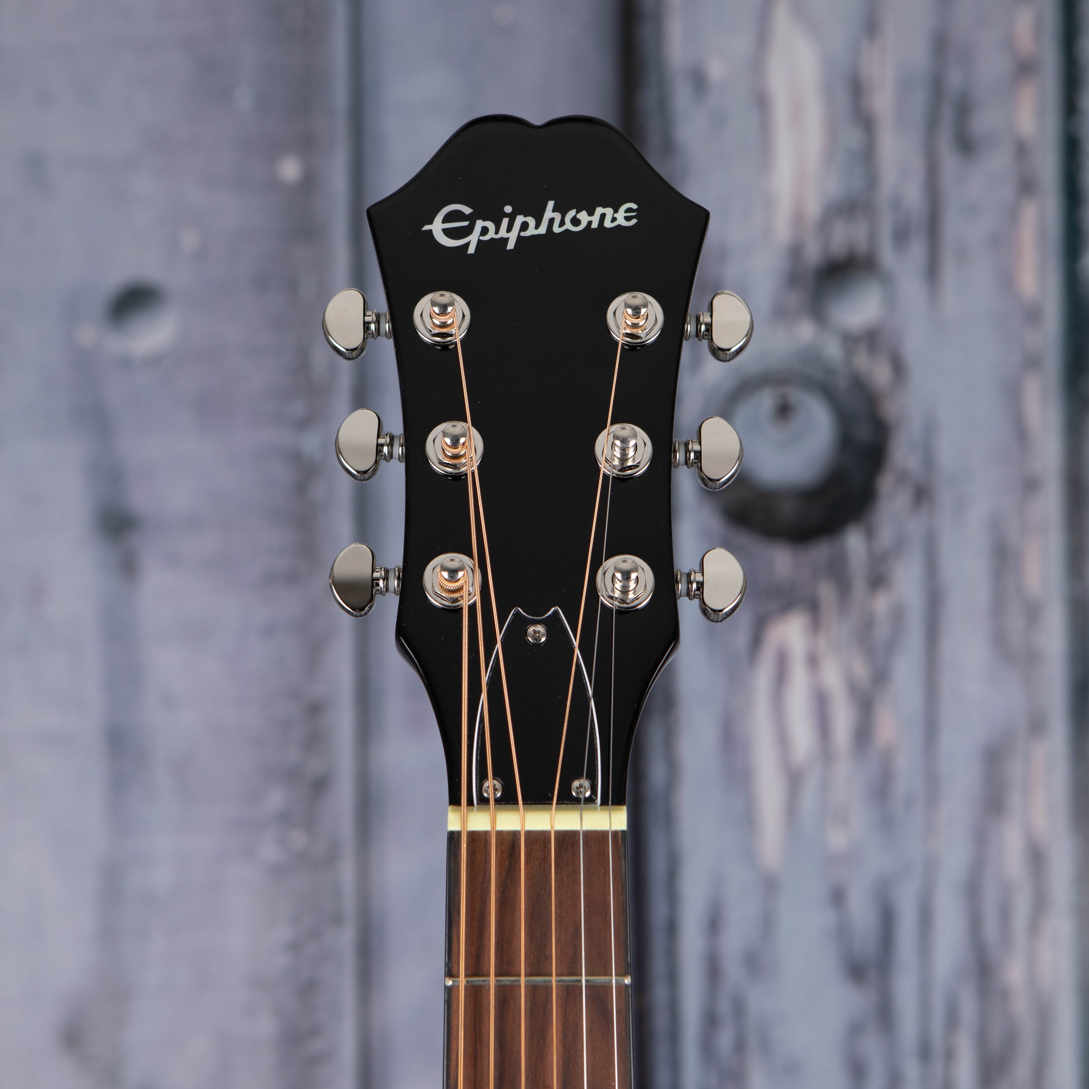 Epiphone L-00 Studio Acoustic/Electric Guitar, Vintage Sunburst, front headstock