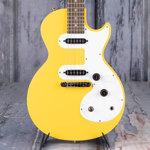 Epiphone Les Paul Melody Maker E1 Electric Guitar, Sunset Yellow, front closeup