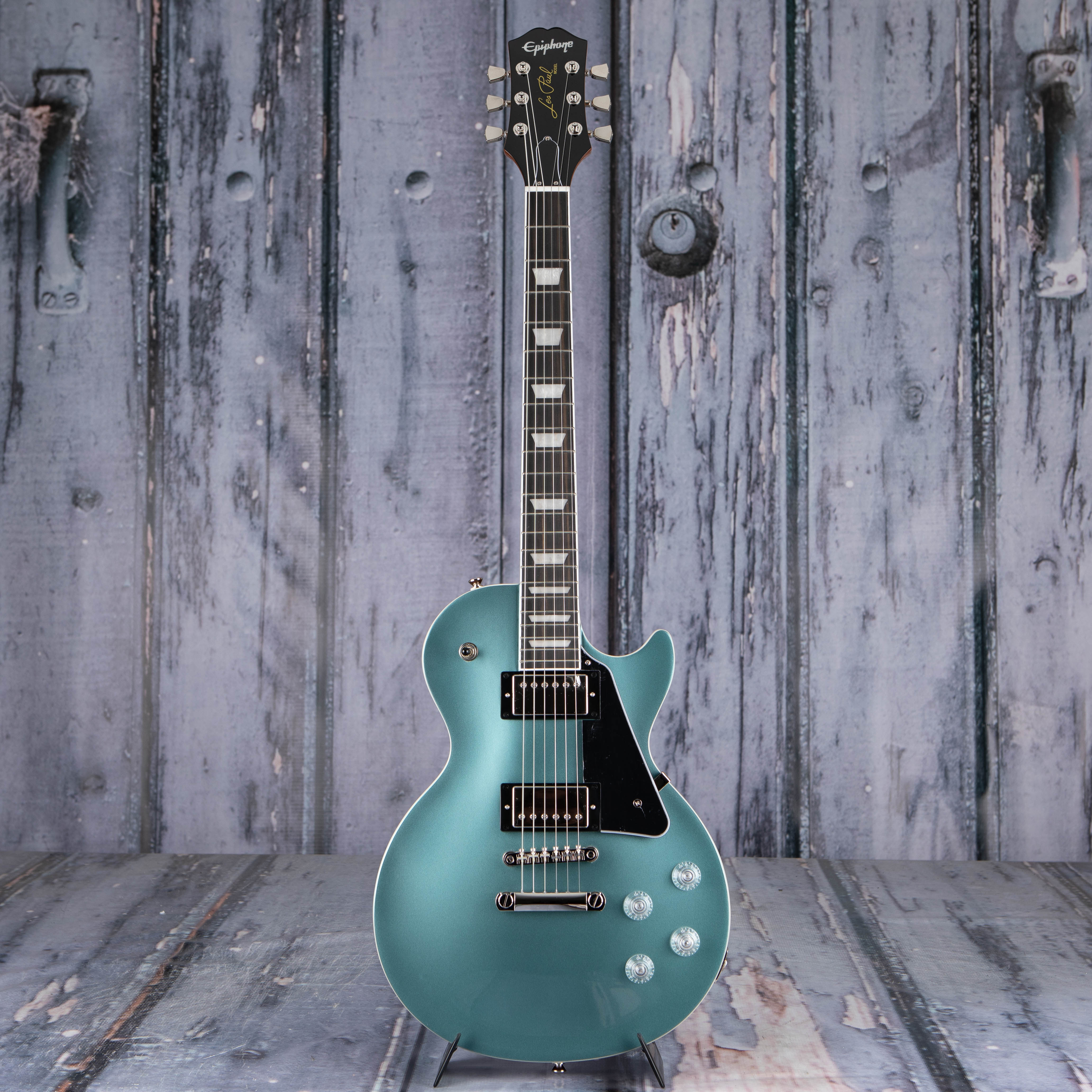 Epiphone Les Paul Modern Electric Guitar, Faded Pelham Blue, front