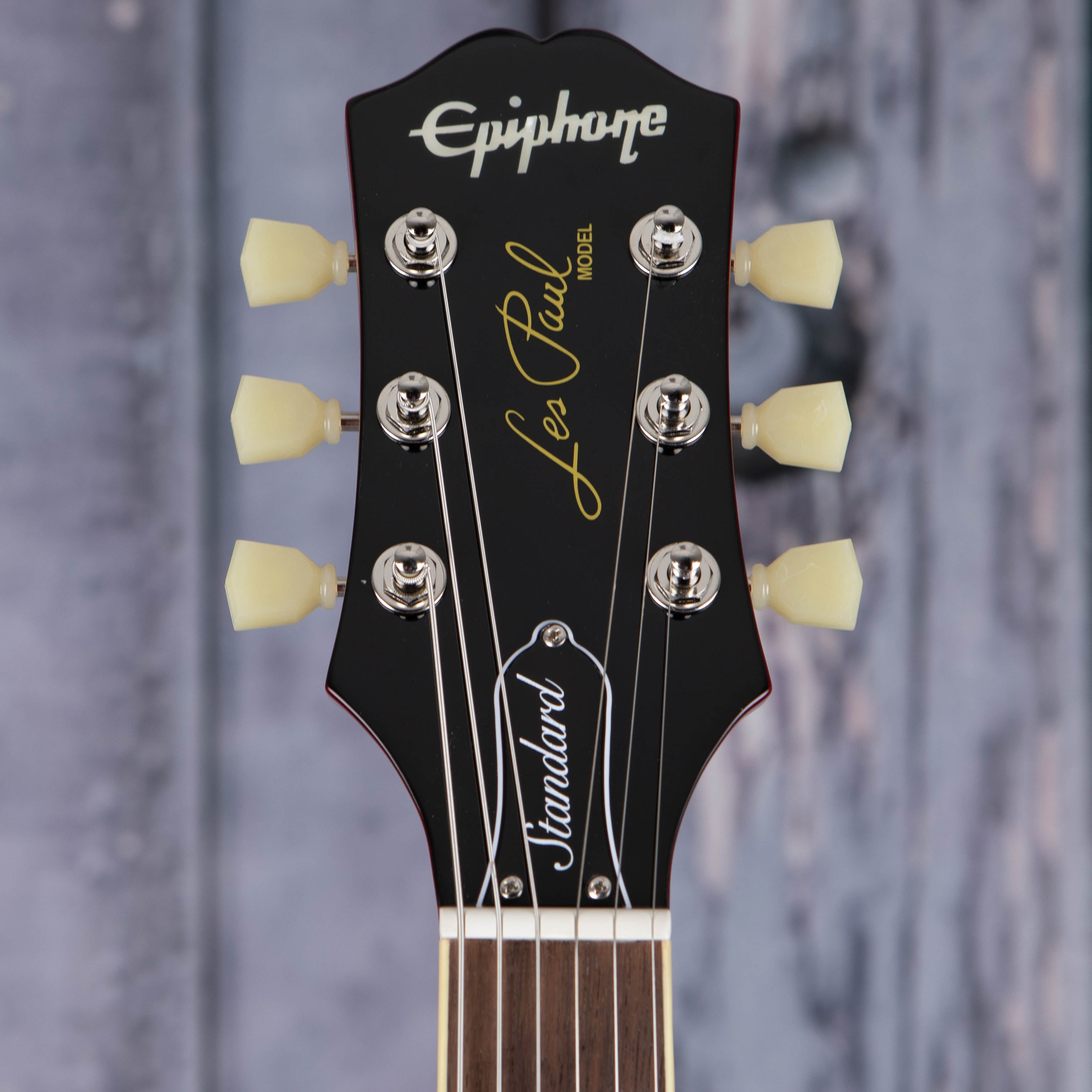 Epiphone Les Paul Standard '50s Electric Guitar, Heritage Cherry Sunburst, front headstock