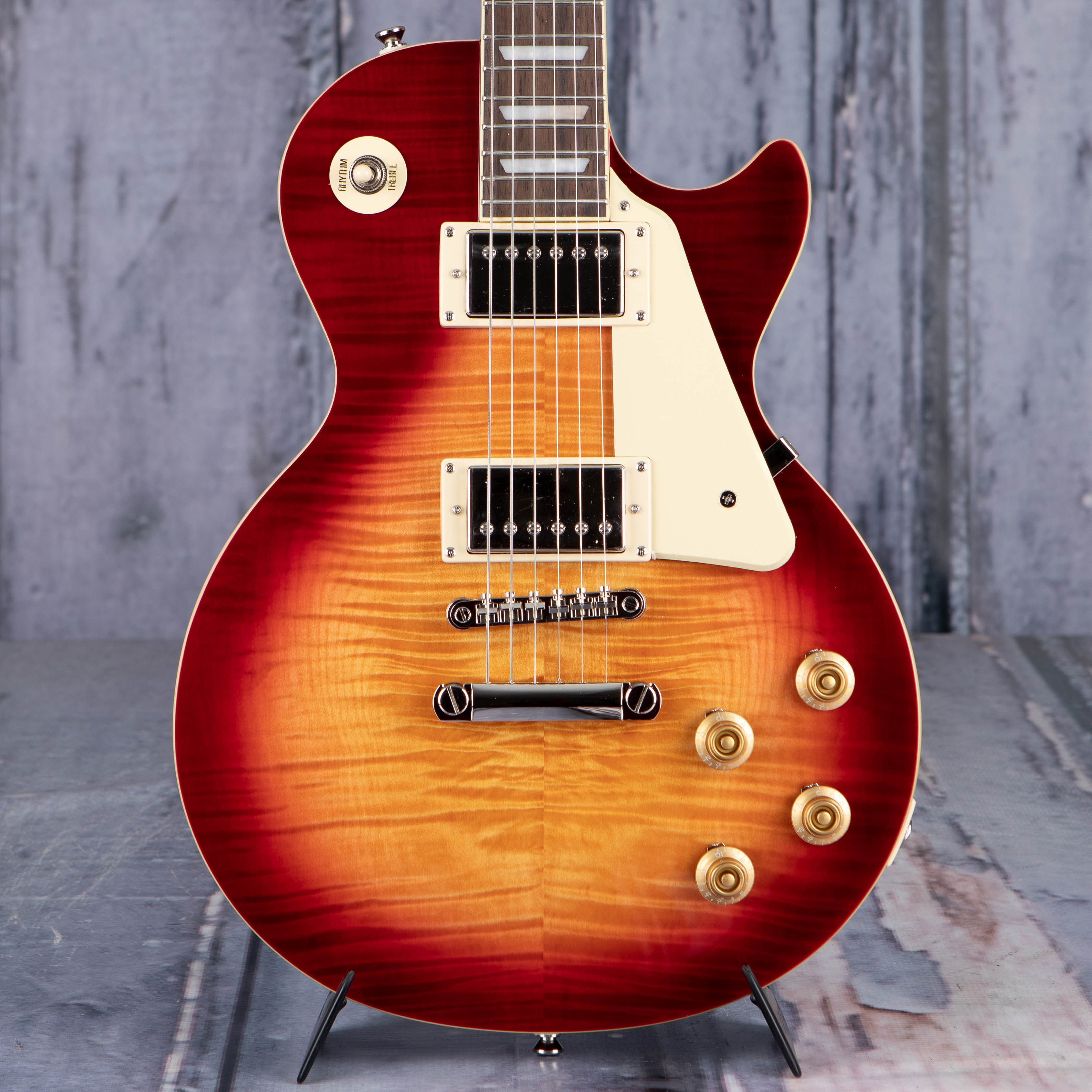 Epiphone Les Paul Standard '50s Electric Guitar, Heritage Cherry Sunburst, front closeup