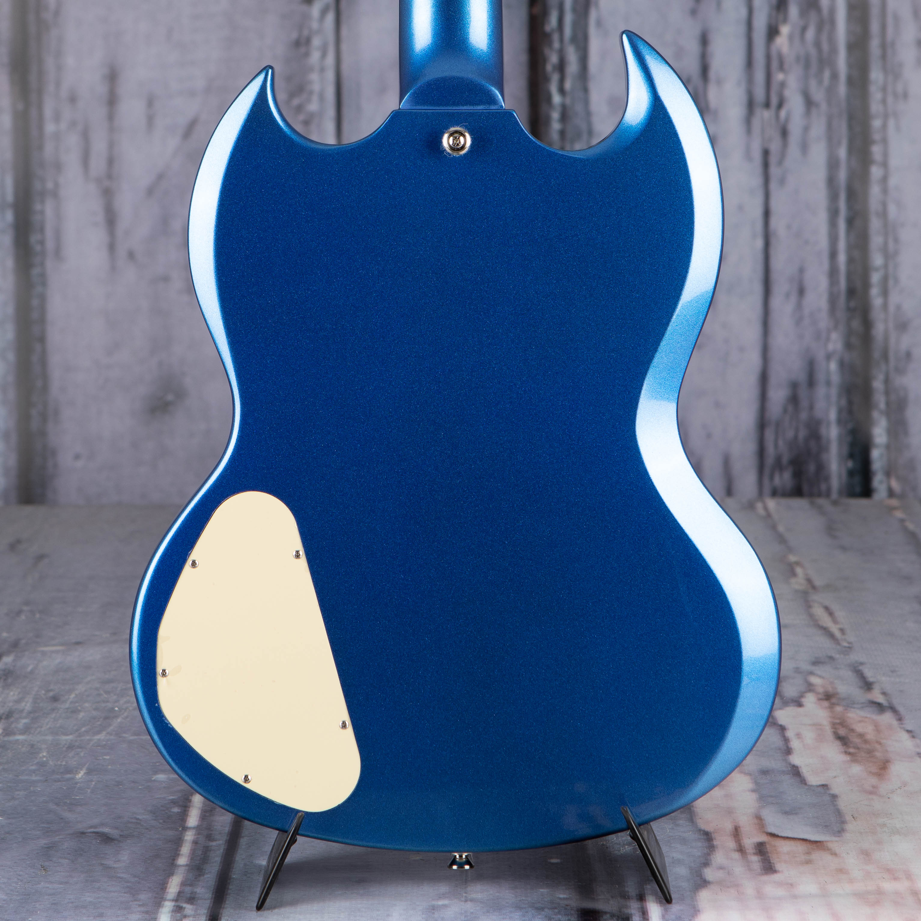 Epiphone SG Muse Electric Guitar, Radio Blue Metallic, back closeup