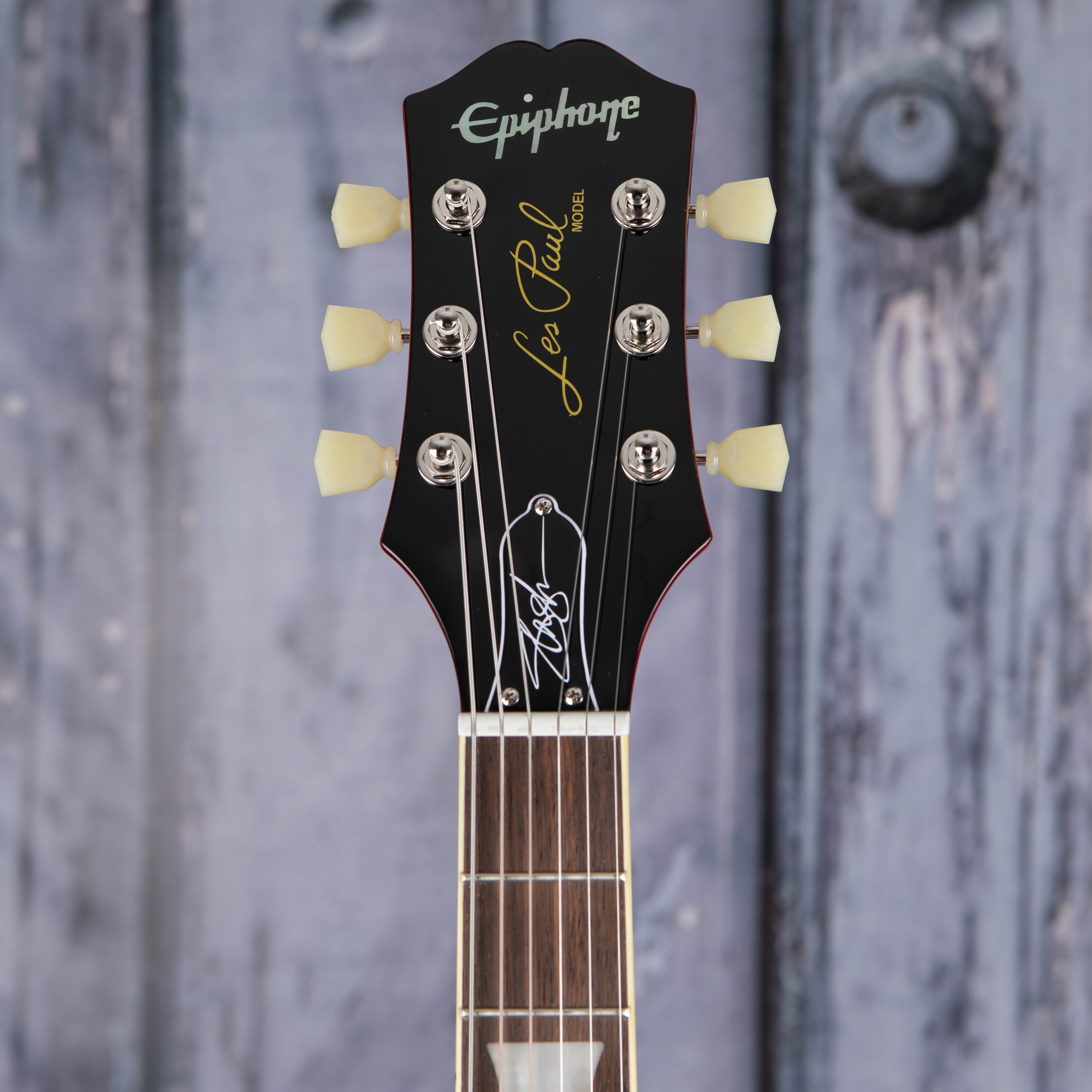 Epiphone Slash Les Paul Standard Electric Guitar, Appetite Burst, front headstock
