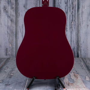 Epiphone Starling Acoustic Guitar, Hot Pink Pearl, back closeup
