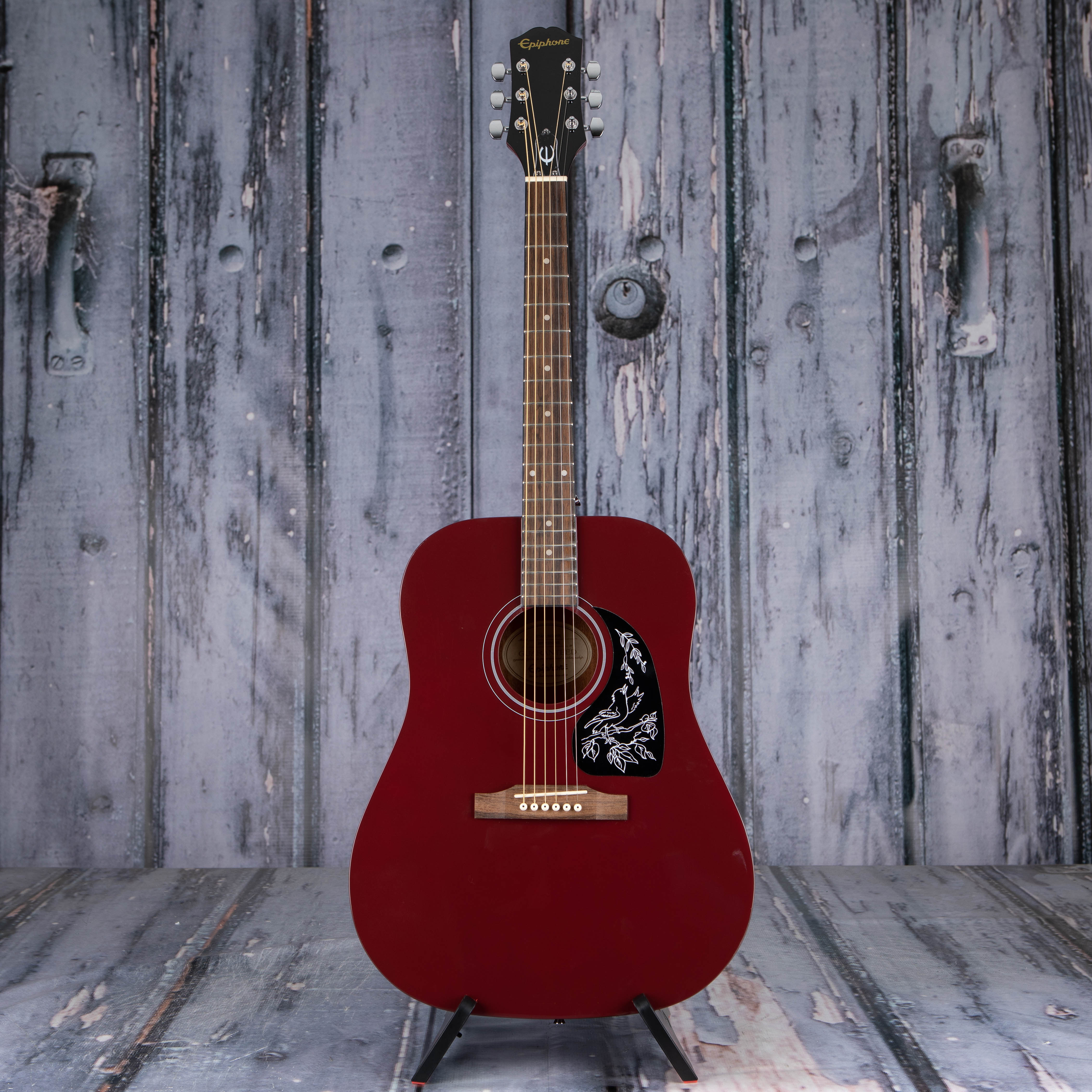 Epiphone Starling Acoustic Guitar, Wine Red, front