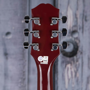 Epiphone Starling Acoustic Guitar, Wine Red, back headstock
