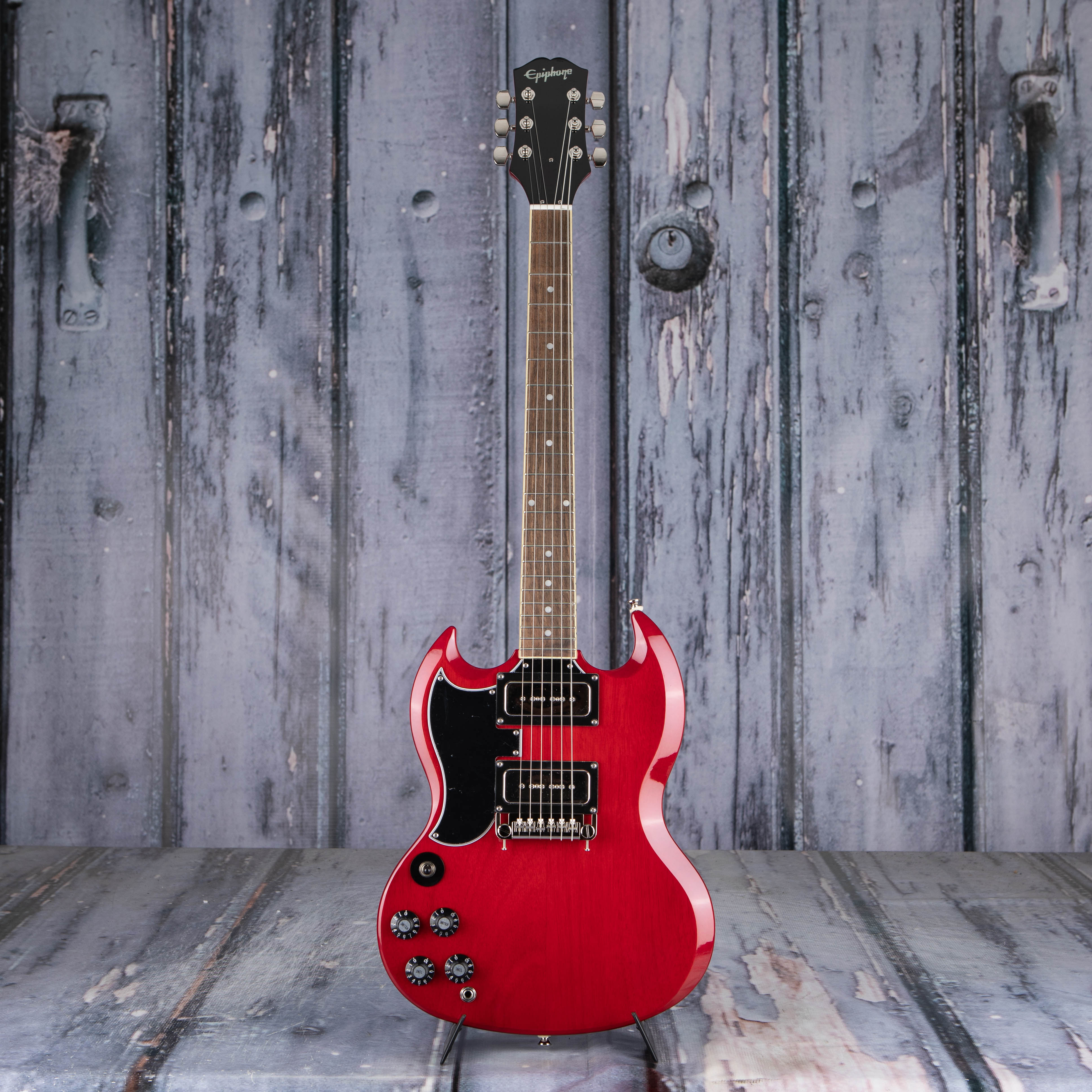 Epiphone Tony Iommi SG Special Left-Handed Electric Guitar, Sixties Cherry, front