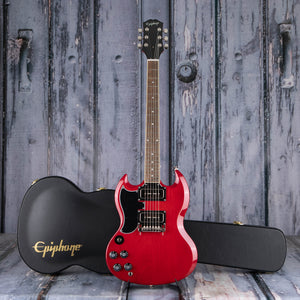 Epiphone Tony Iommi SG Special Left-Handed Electric Guitar, Sixties Cherry, case