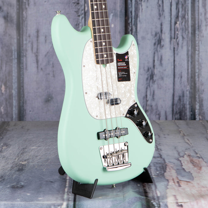 Fender American Performer Mustang Bass, Satin Surf Green