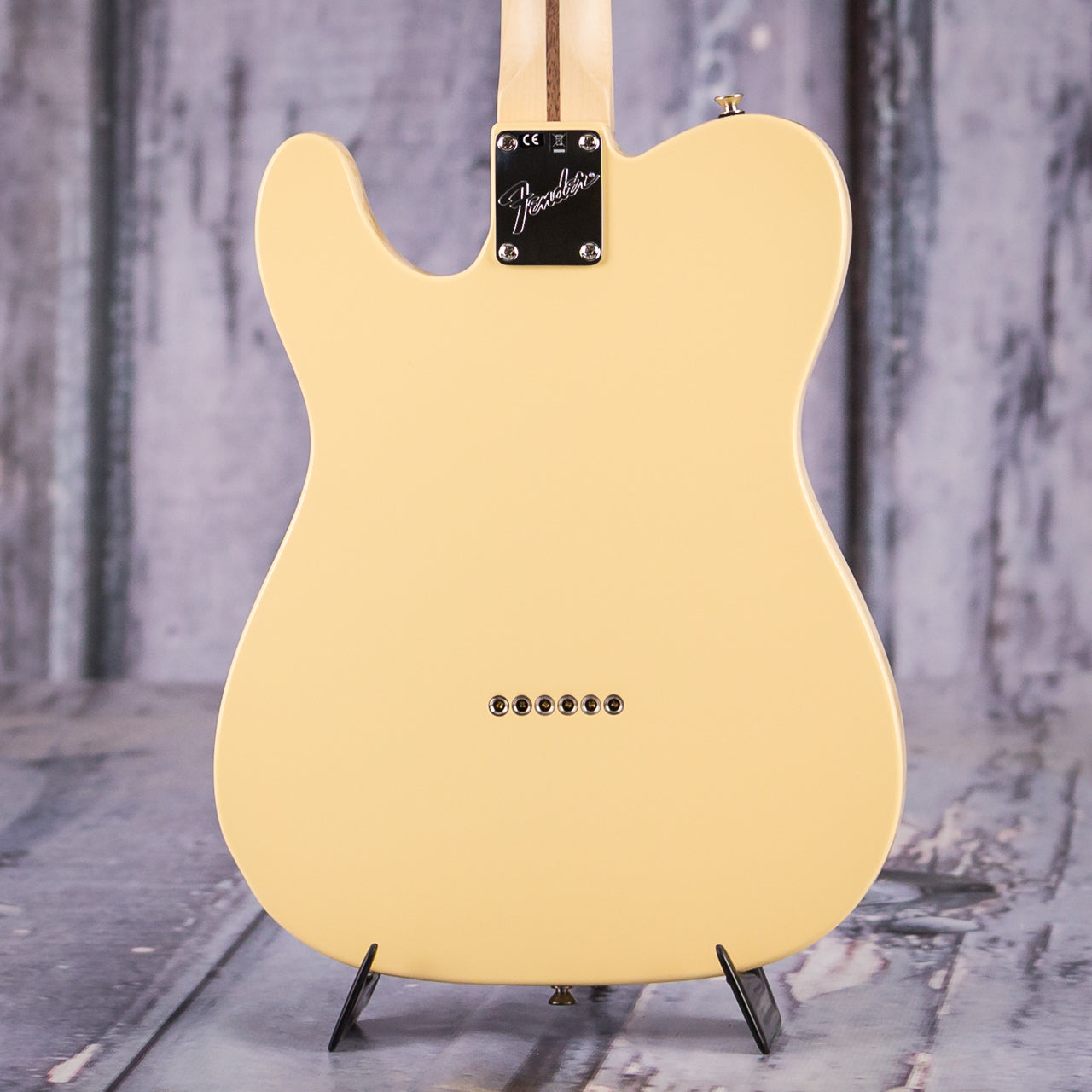 Fender American Performer Series Telecaster, Maple Fingerboard, Vintage White, back closeup