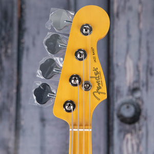 Fender American Professional II Jazz Bass Electric Guitar, Dark Night, front headstock