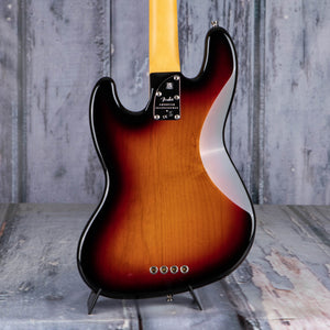 Fender American Professional II Jazz Bass Guitar, 3-Color Sunburst, back closeup